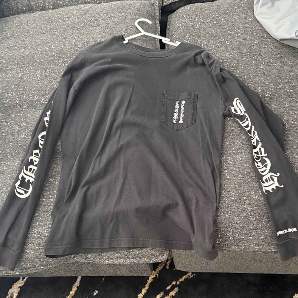 Chrome Hearts Black Tee with White Logo Patch